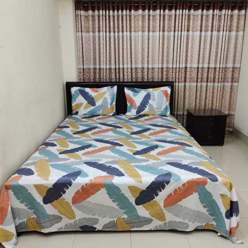 King Size Panel Bed sheet with Matching Pillow cover