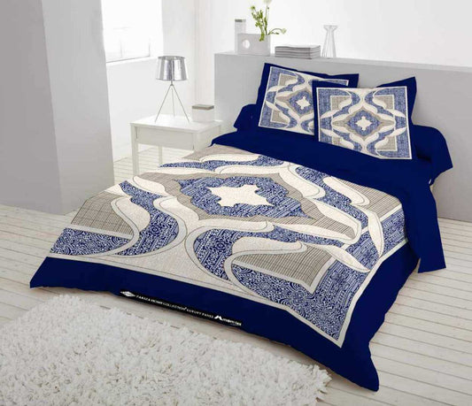 Luxury 3D Design Cotton King Size Bedsheet