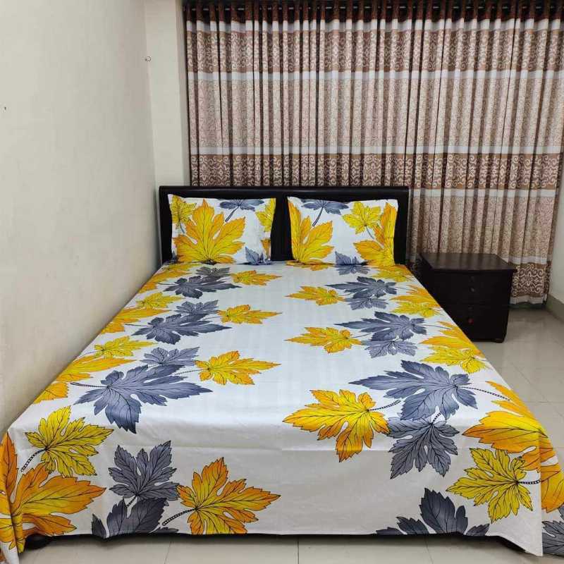 100% Cotton Multicolor 7.5 feet by 8 feet King size Bed Sheet